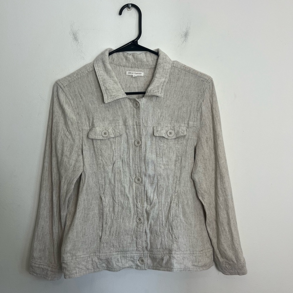 Dkr‎ & Company Linen Blend Jacket Sz M